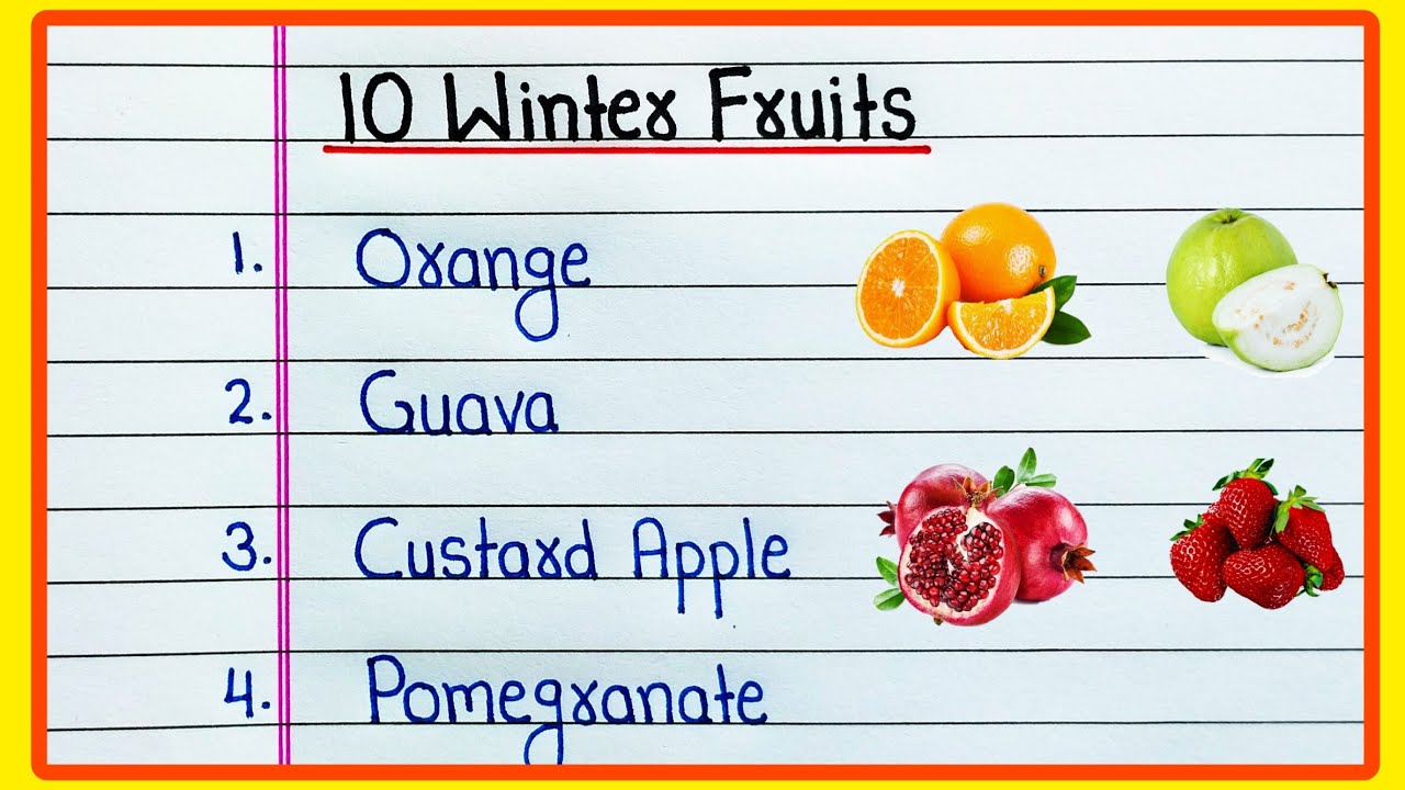 10 Winter fruits name | Winter fruits name in English | Winter season fruits | Fruit name