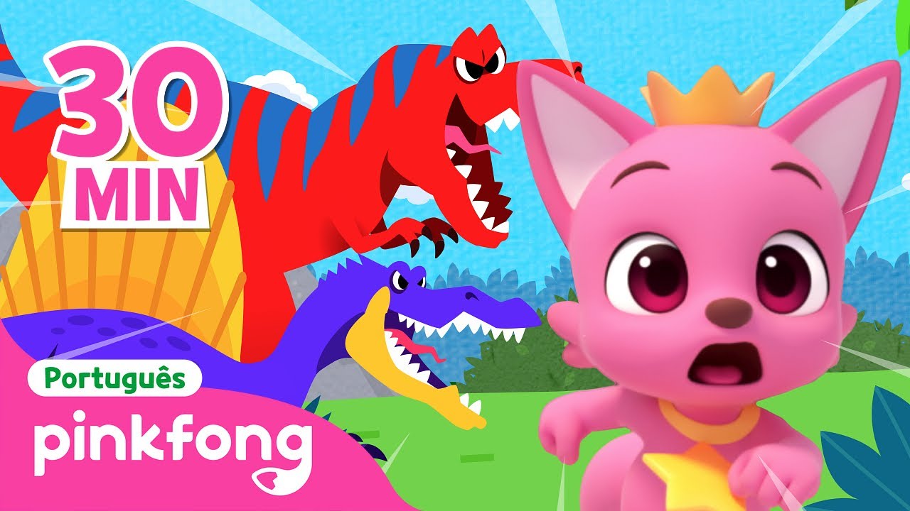 Grande T-Rex Está Chegando!🦖| Dinossauro | +Completo | Pinkfong, Bebê Tubarão! Canções para Crianças