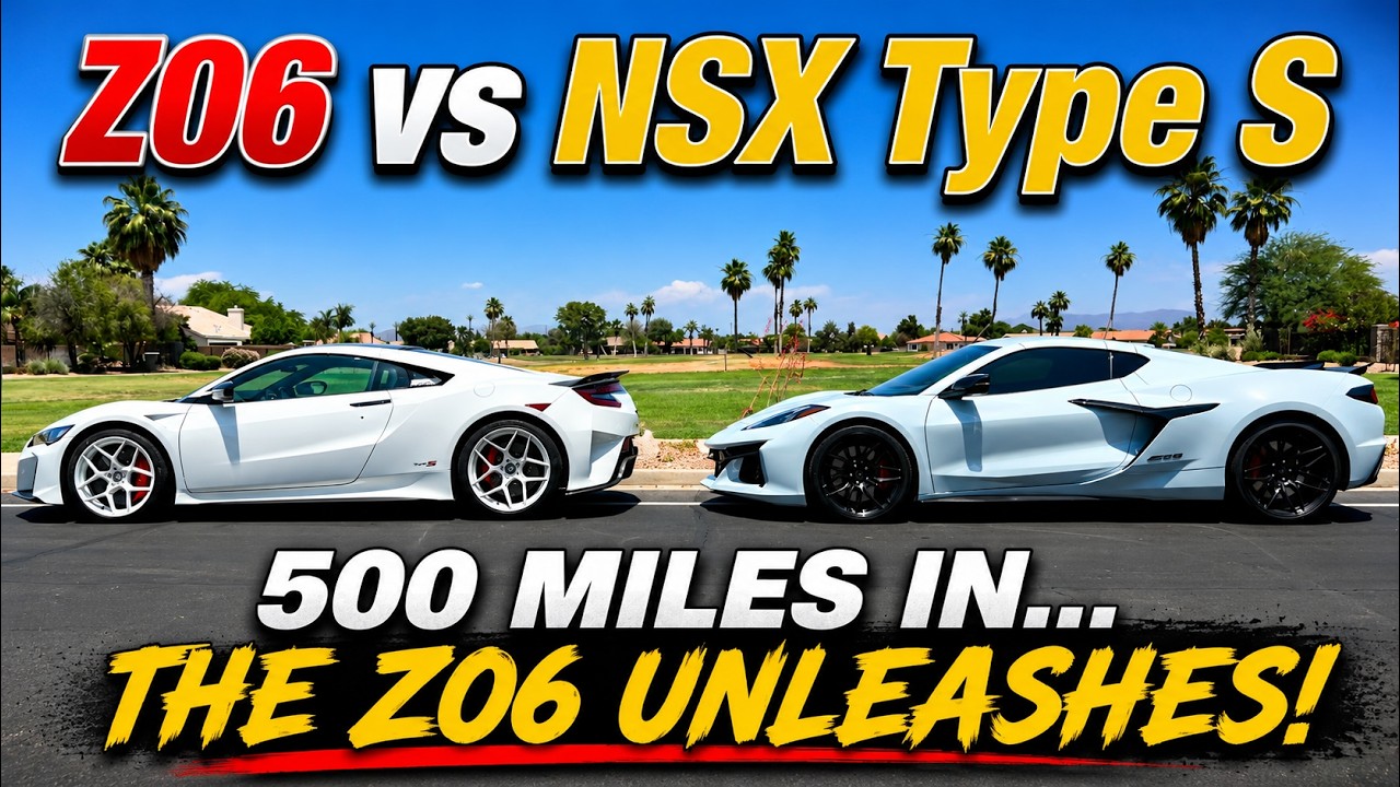 Break in is over! Corvette Z06 vs. NSX Type S: Ultimate Supercar Showdown!