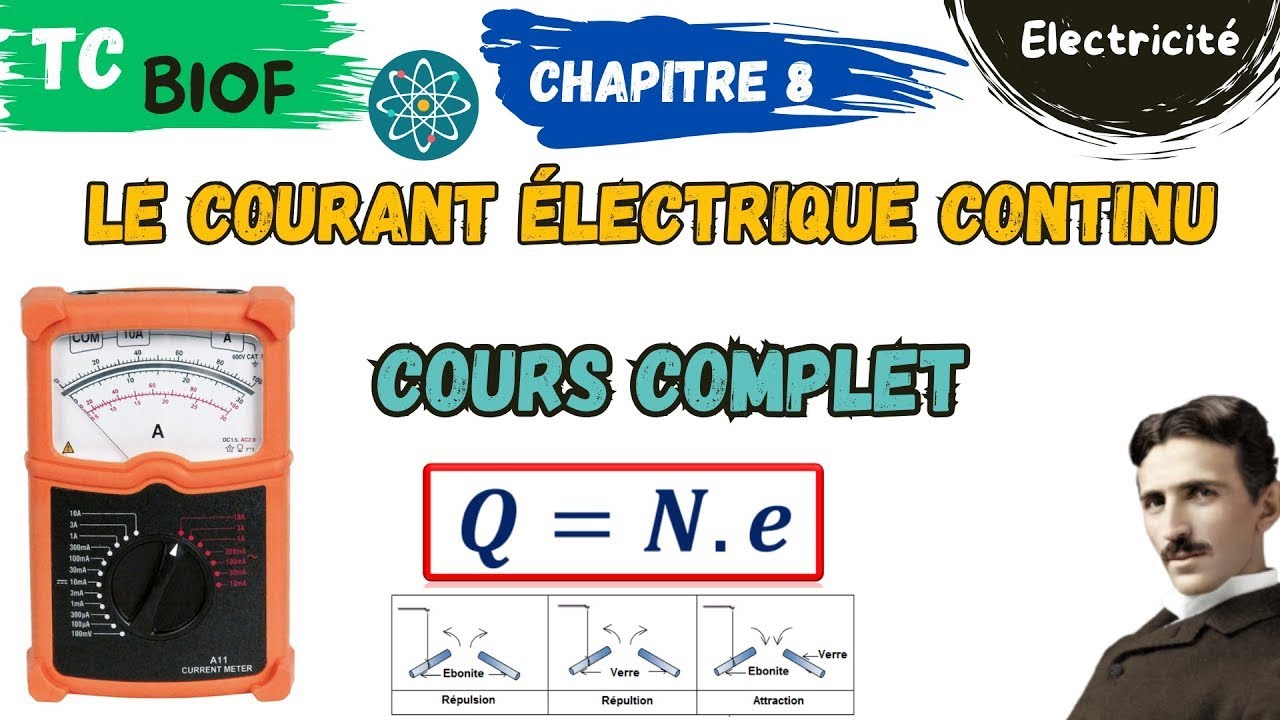 TC Biof | Elecricité | chapitre 1 : le courant électrique continu | cours complet