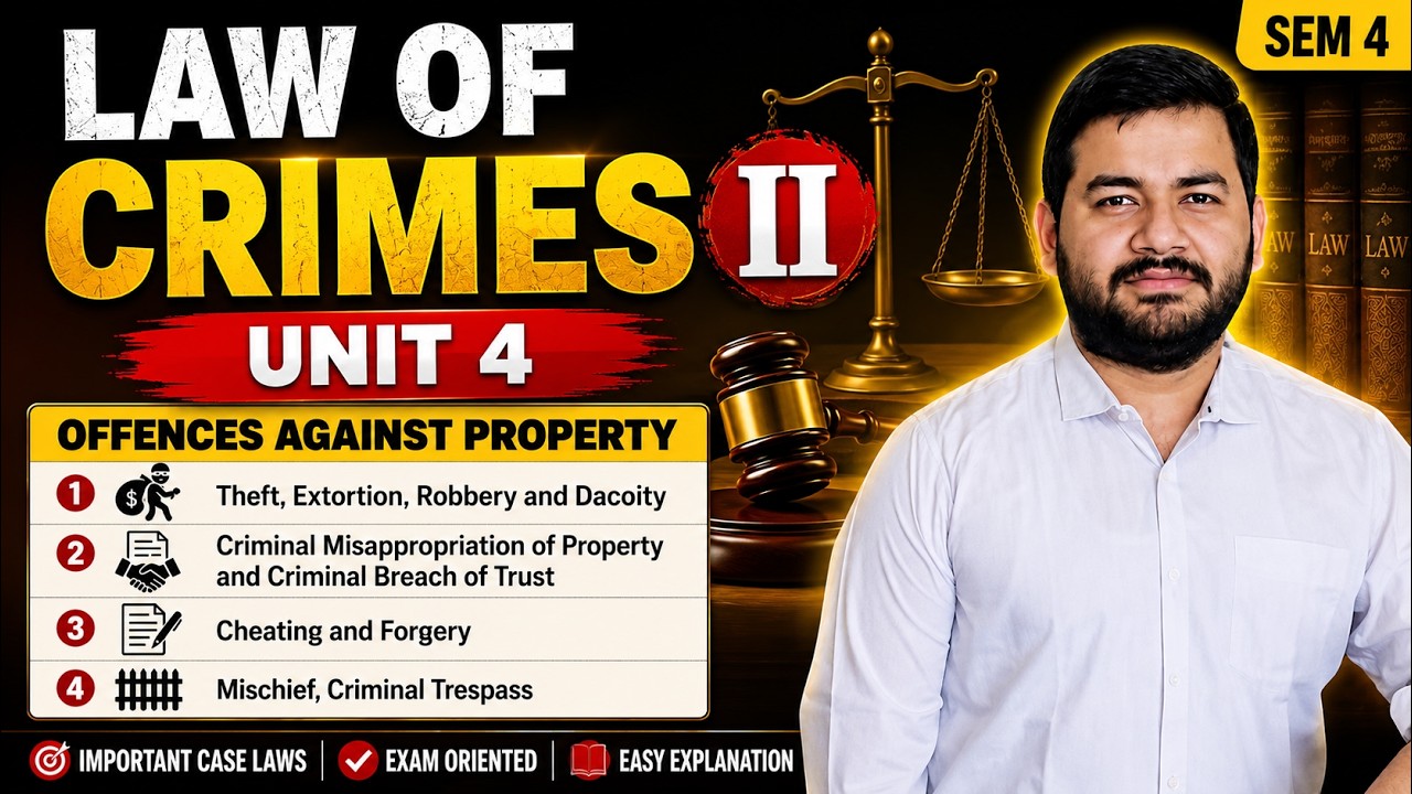 Law Of Crimes 2 II Unit 4 II Sem 4 II Full Syllabus With Notes II #lawofcrime #bns #varundixit #ipc