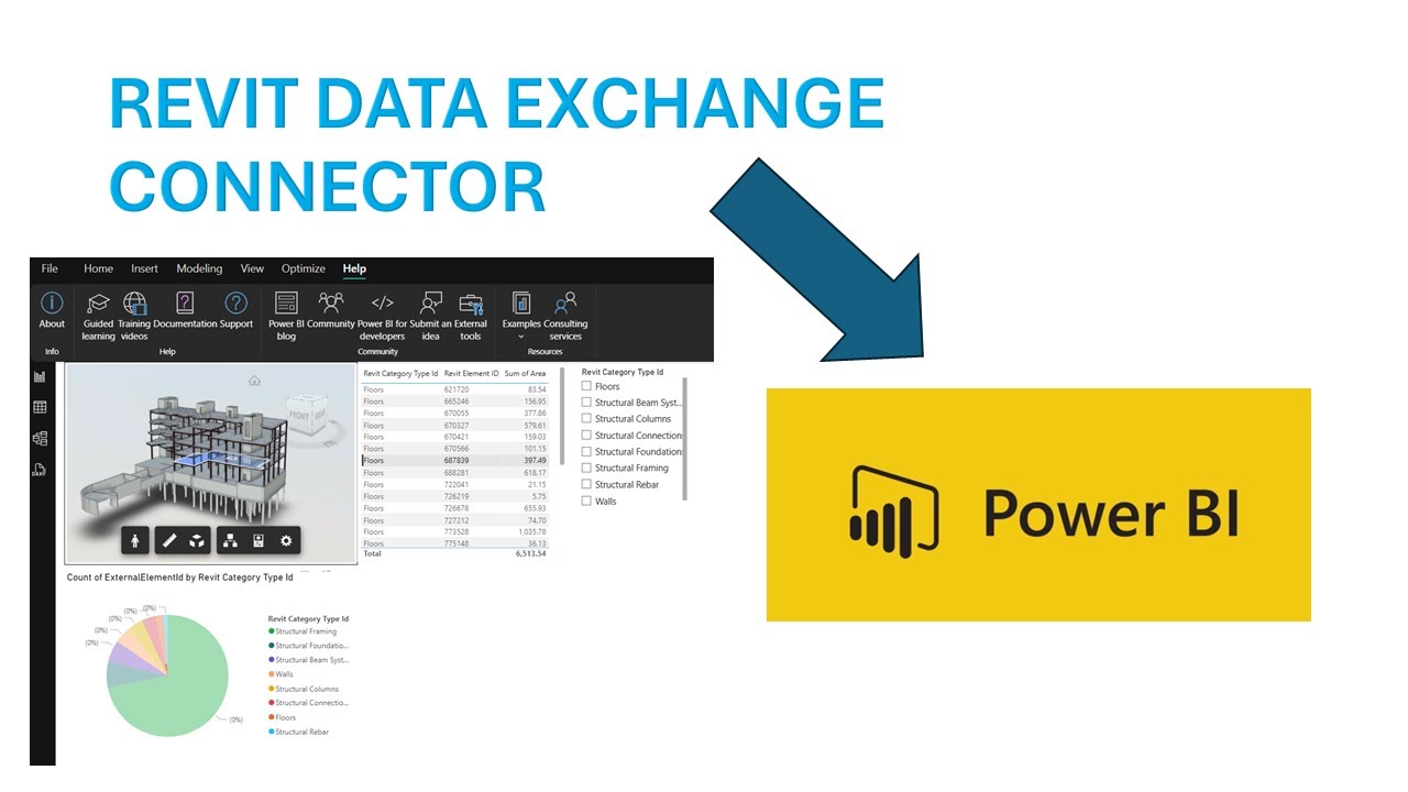 REVIT TO POWER BI - DATA EXCHANGE CONNECTOR FOR AUTODESK REVIT (See description for links)
