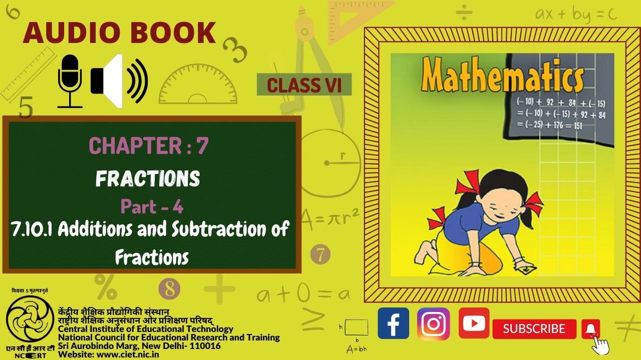 Chapter 7  Fractions  Part 4  7 1 0 1 Adding or Subtracting Like Fractions