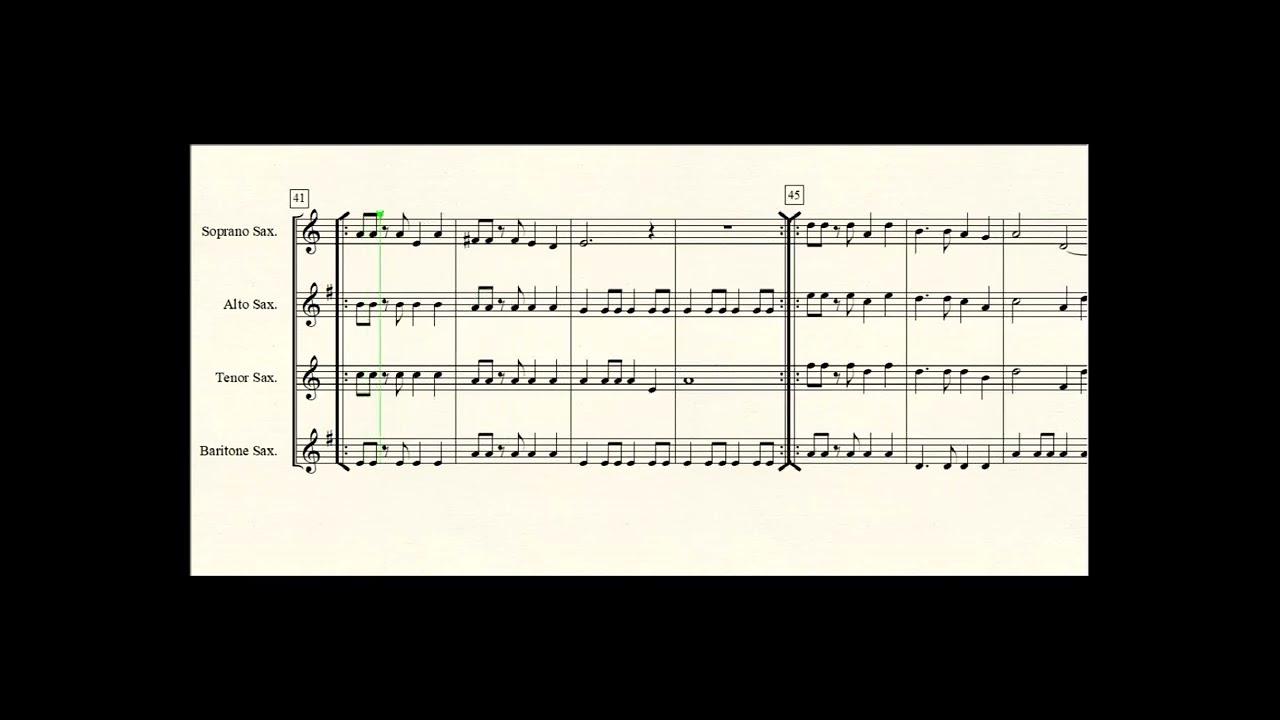 Apache for Saxophone quartet.