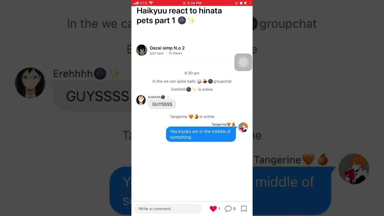 Haikyuu characters react to shoyo's pets 😊 ~~kinda tsukkihina or kenhina 😚~~