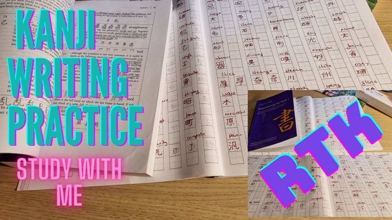 Kanji Writing Practice (Remembering the Kanji, Part 1) #studywithme #languagelearning #kanji