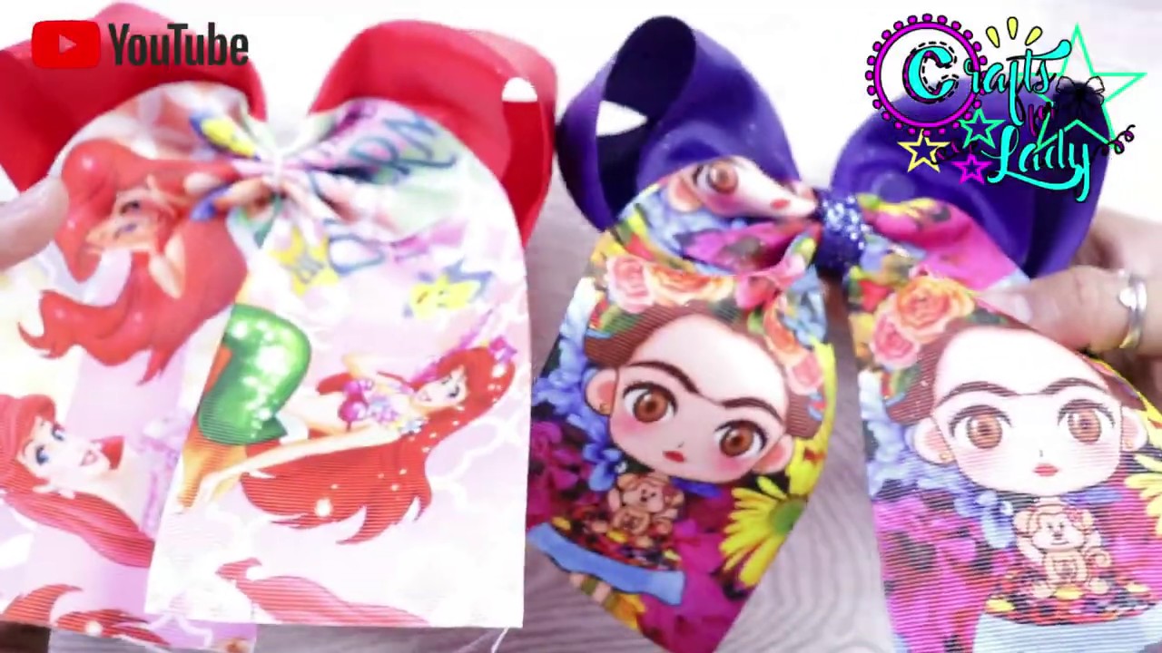 Moño medio boutique con liston estampado  || video 69 || #craftsforlady