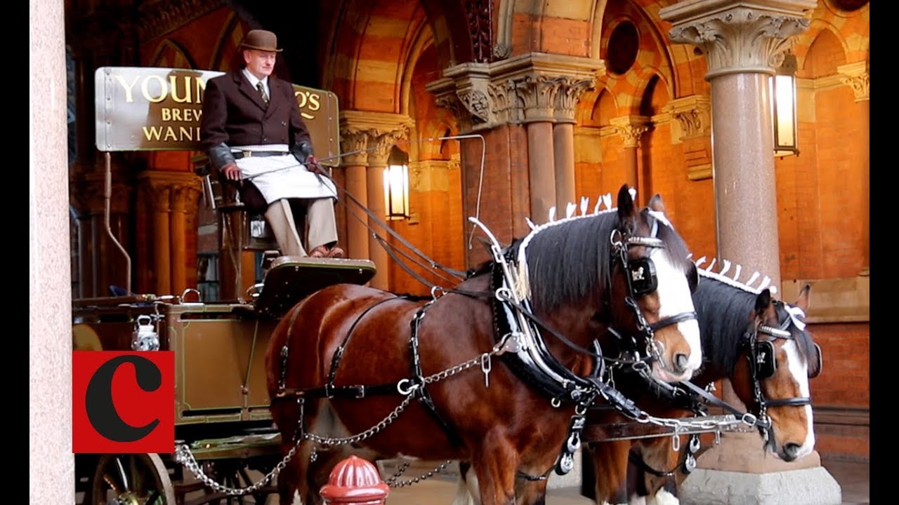 A horse-drawn dray kicks off St Pancras International's 150th year
