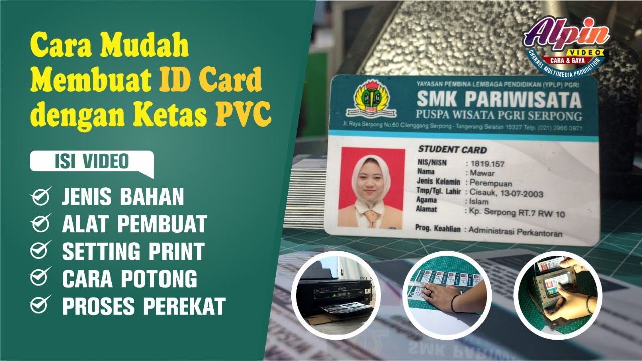 CARA MUDAH BUAT ID CARD PVC