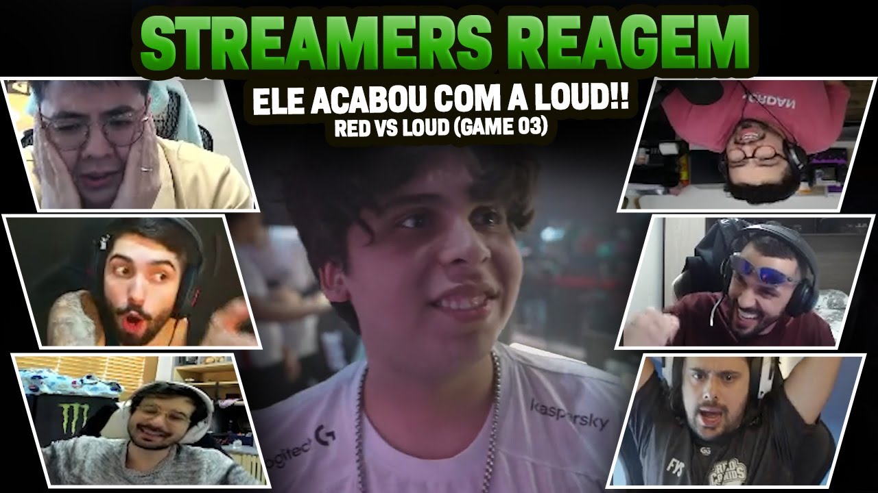 STREAMERS REAGEM: KAZE SMURFOU DE SYLAS CONTRA LOUD! | GAME 03 - LOUD vs RED