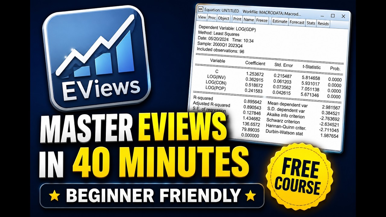 Eviews Tutorial for Beginners
