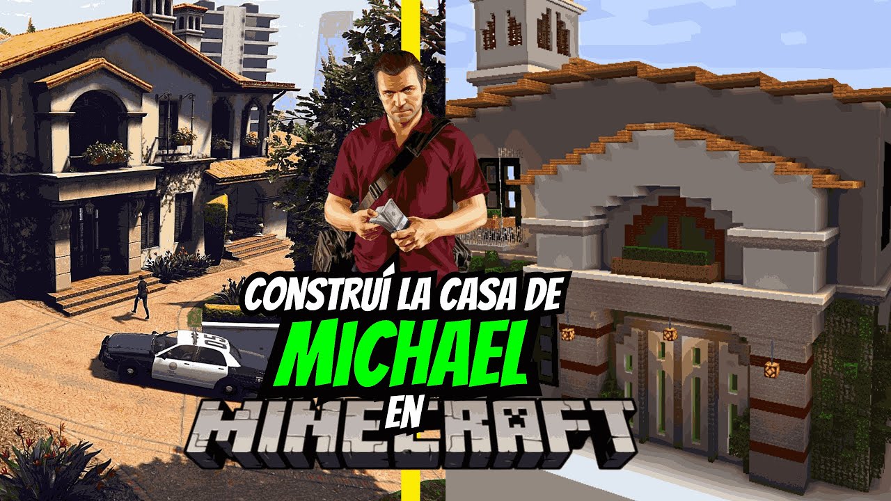 CONSTRUYO la CASA de MICHAEL de GTA 5 en MINECRAFT