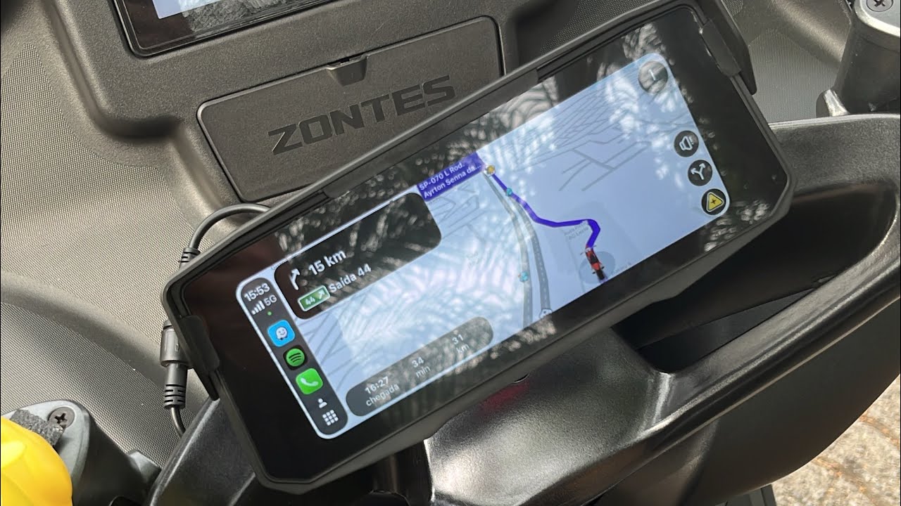 CarPlay Zontes 350E - Instalação Correta! E sem improvisação. Garagem DRL 
