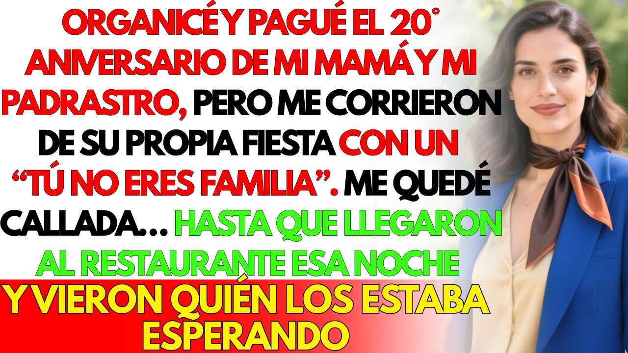 Organicé y pagué el 20 aniversario de mi mamá y padrastro. Pero me desinvitaron diciendo...