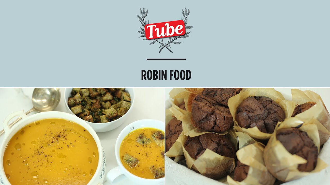 ROBINFOOD / Crema de calabaza y zanahoria + Financieras de chocolate