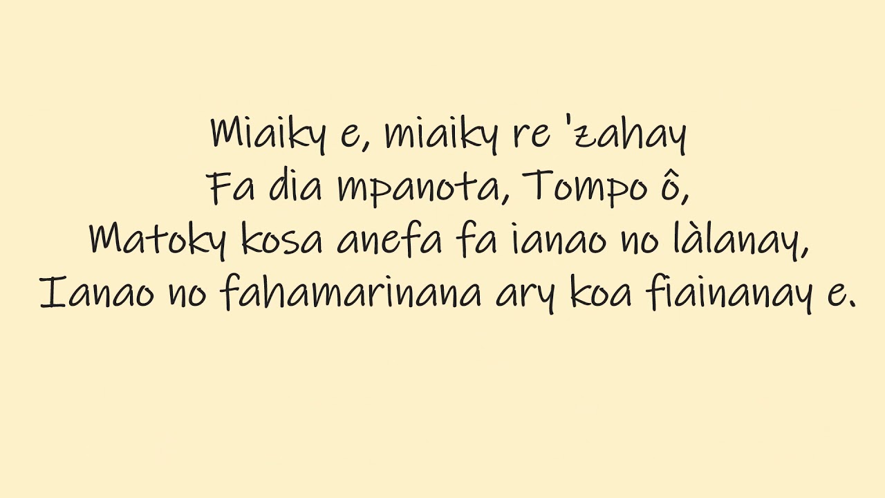 Eny e, ny lalan'ny olombelona (Antsa)