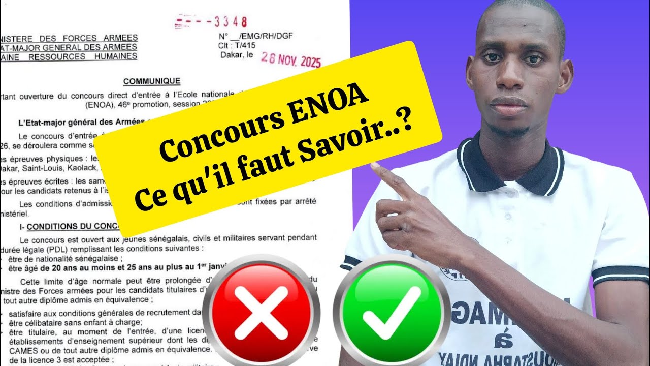 Concours ENOA 2026 : Ce qu'il faut savoir avant de déposer votre candidature