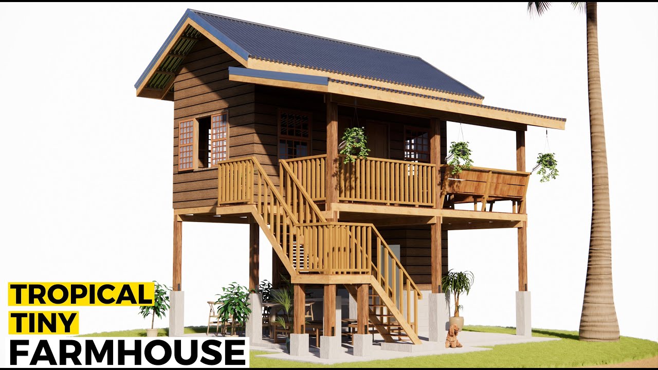 TROPICAL TINY FARMHOUSE | CONSTRUCTION ANIMATION