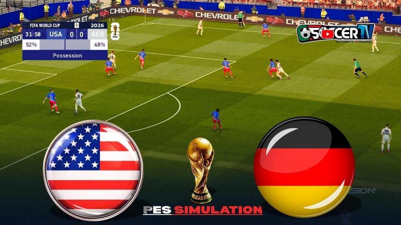 Germany vs. USA - FIFA World Cup 2026 Final in the USA Pulisic | PES 21 PC Gameplay Simulation