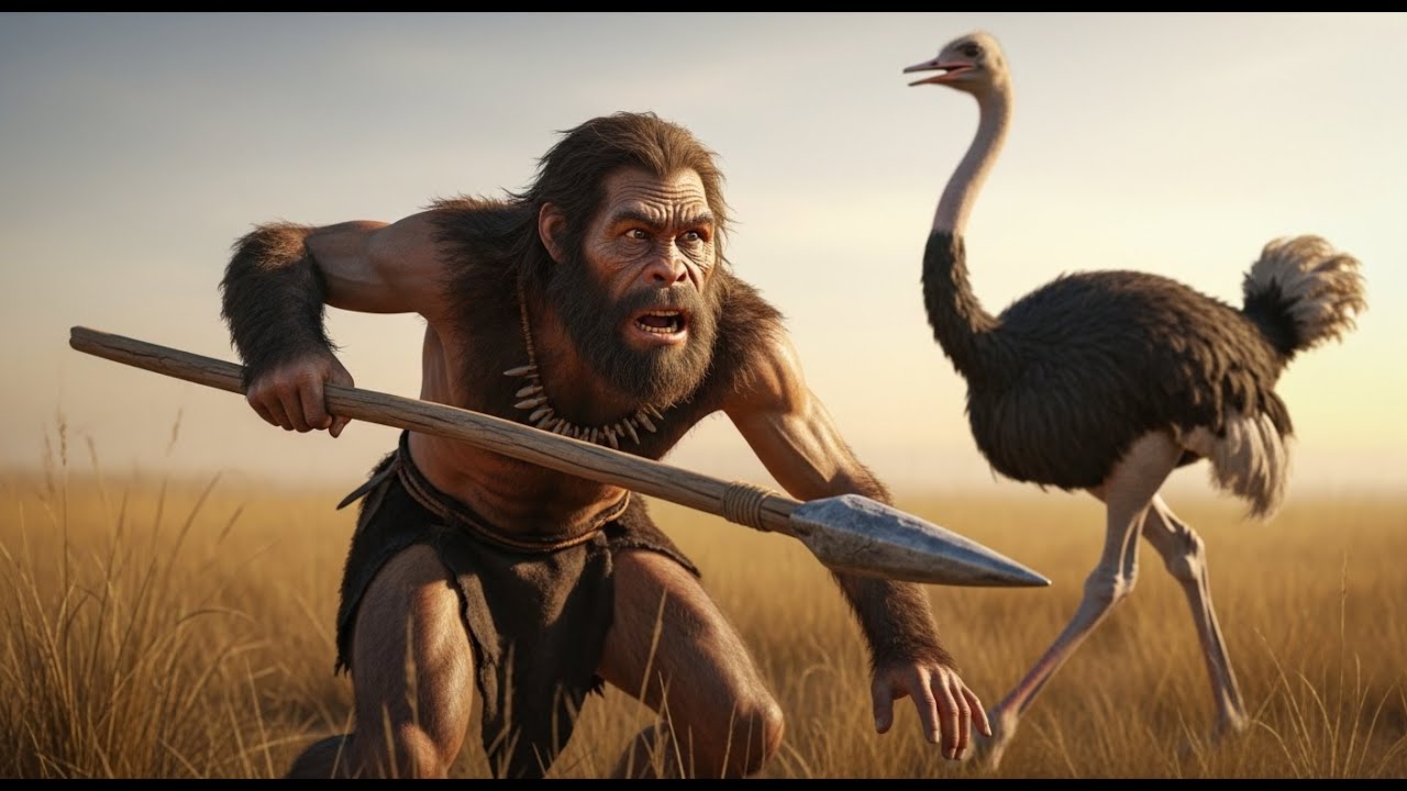 The Dawn of Hunger | Life 3.2 million years ago : Giant ostrich hunt
