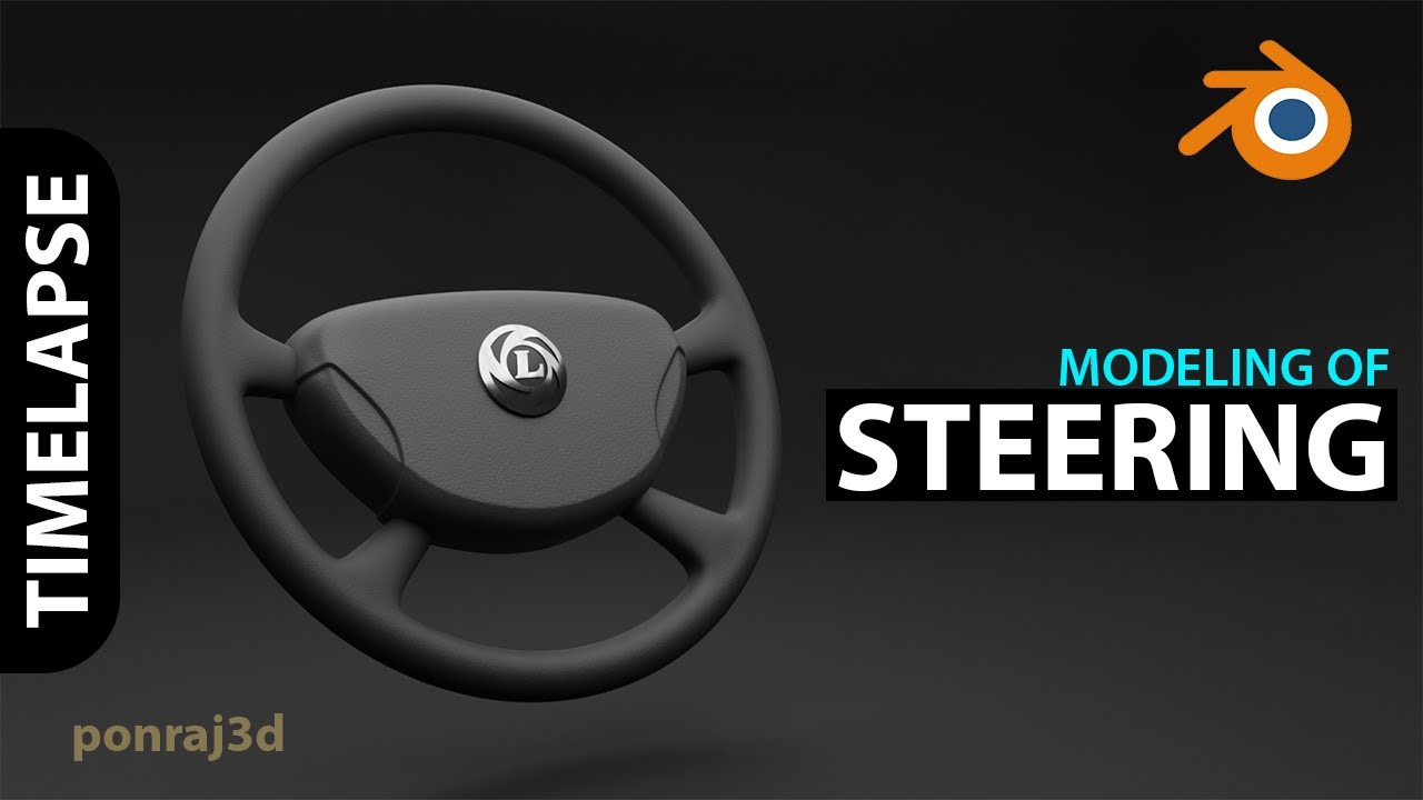 Car Steering Modelling Time-lapse | Free download | Blender 2.83 | Request