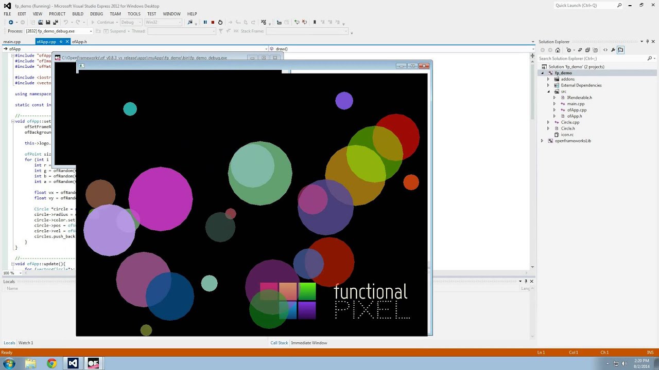OpenFrameworks v0.8.3 with VS Express 2012