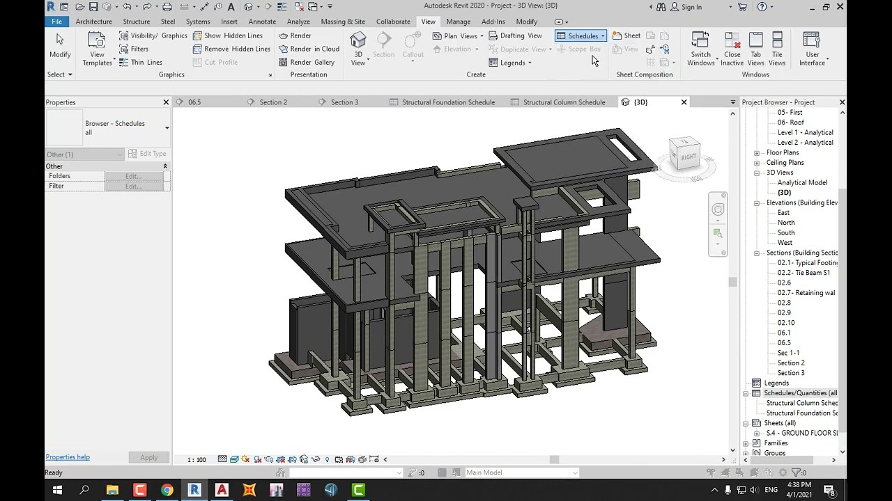 Quantity survey in REVIT - حصركميات مبنى كامل في 10 دقائق باستخدام الريفيت