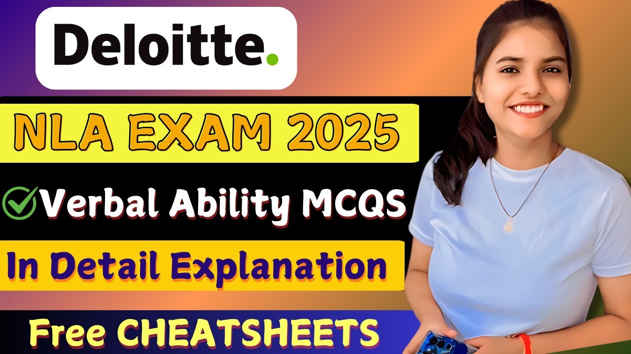 Deloitte NLA Verbal Ability Questions #deloitte_NLA_Exam_Questions #deloitte_previous_year_questions