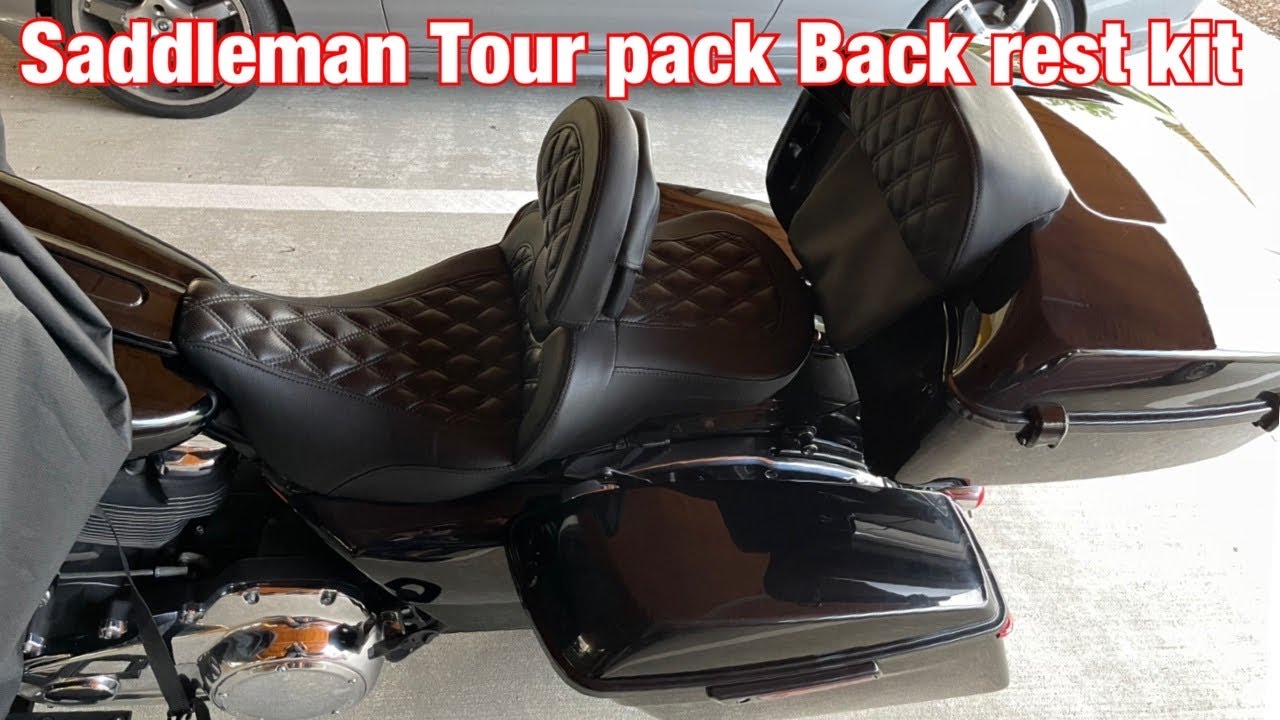 Project saddleman tour pack back rest cover #HarleyDavidson #saddlemanseats #hogworkz