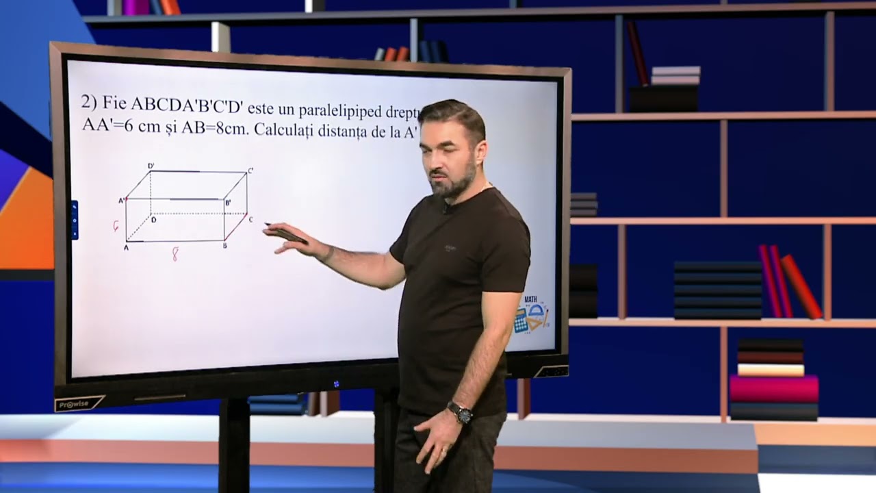 TeleŞcoala: Matematică clasa a VIII-a – Teorema celor 3 perpendiculare (@TVR2)