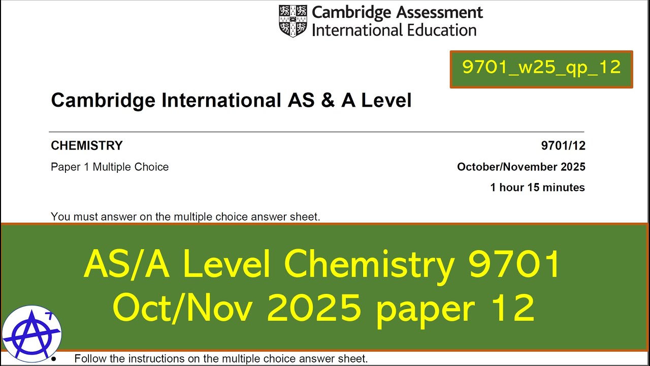 Cambridge CIE AS Level Chemistry 9701_w25_qp_12