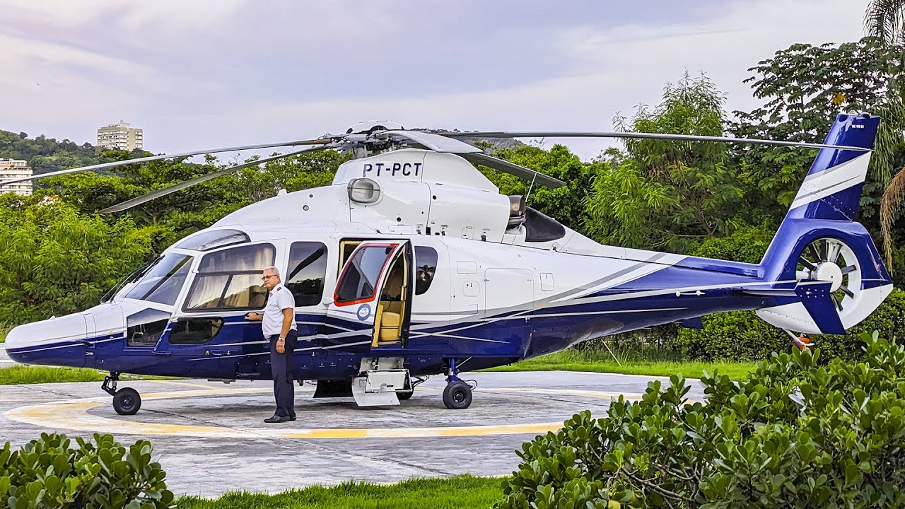 AIRBUS H155 DAUPHIN STARTUP & TAKEOFF