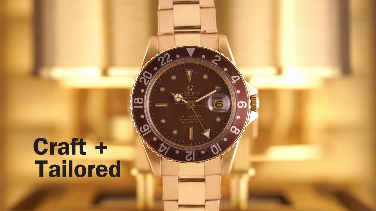 Часы Rolex GMT-Master 1969 года из 18-каратного желтого золота, артикул 1675