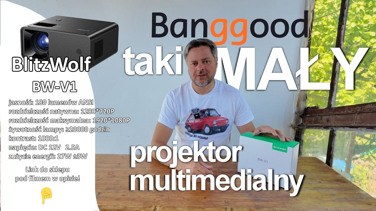 Mały projektor multimedialny BlitzWolf BW-V1 - nieduże świecidełko #projector #banggood #review