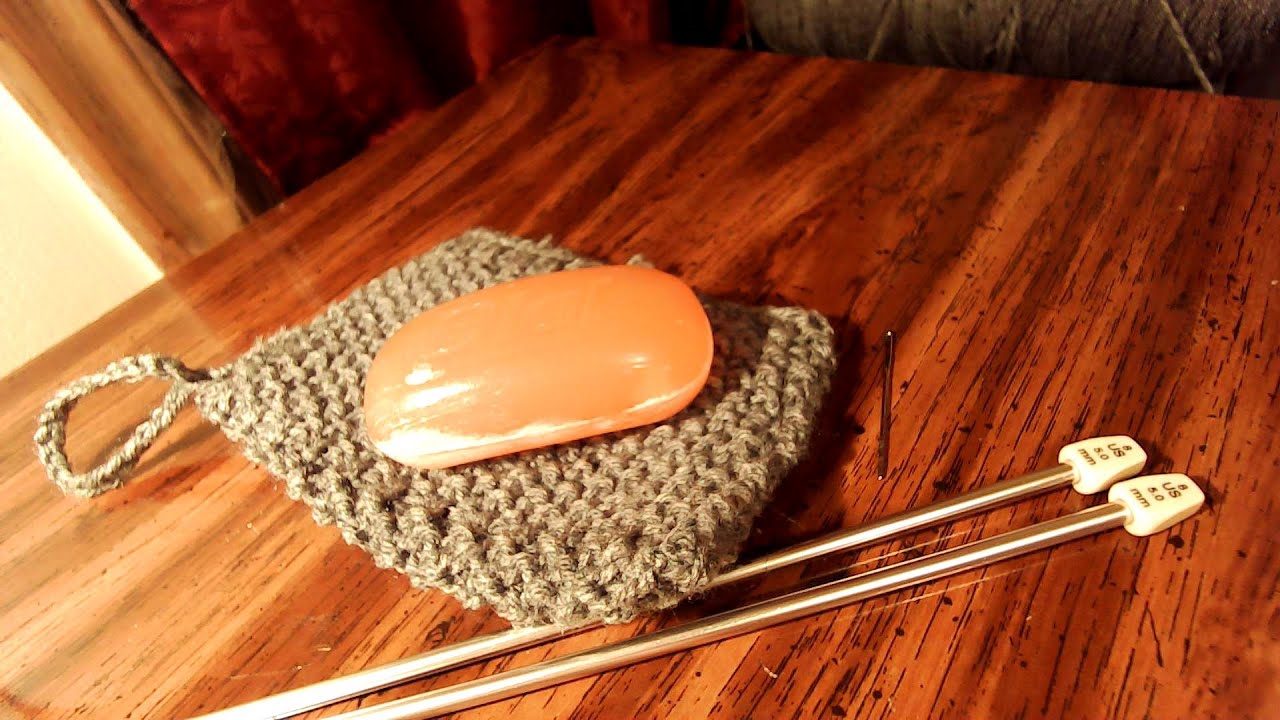Day 7 of Nana's challenge Knitted Soap Sack