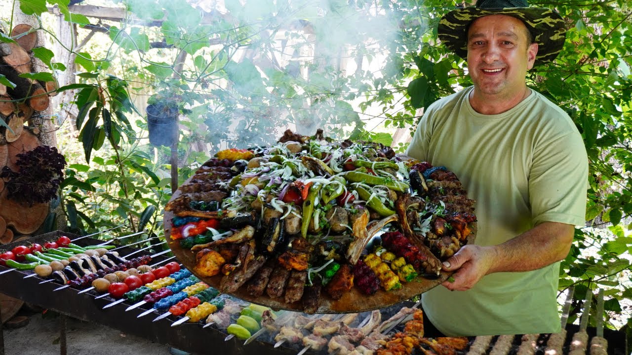 Epic Kebab Platter – Lamb Chops, Lula & Chicken on Skewers #kabab  #cooking   #RainbowKebab