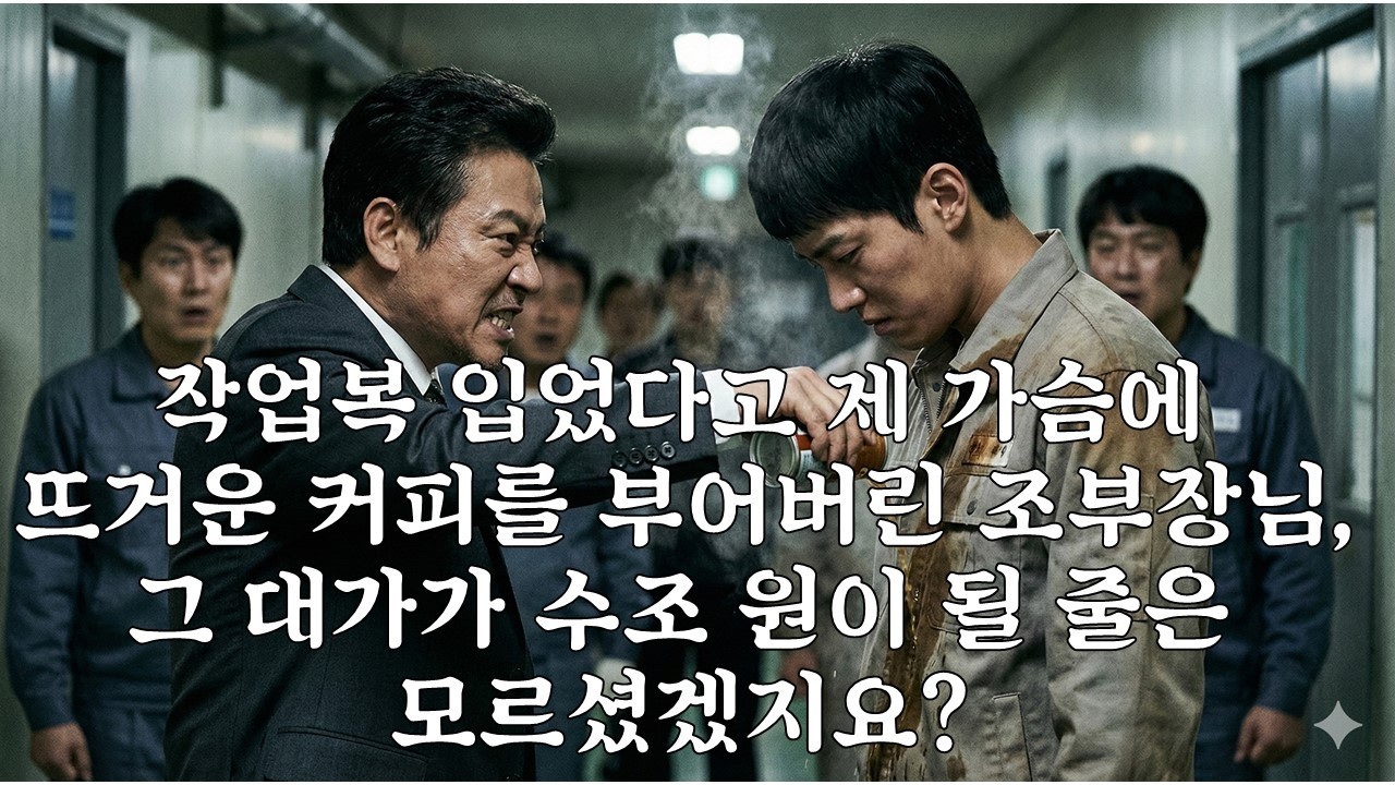 작업복 입었다고 제 가슴에 뜨거운 커피를 부어버린 조 부장님, 그 대가가 수조 원이 될 줄은 모르셨겠지요?