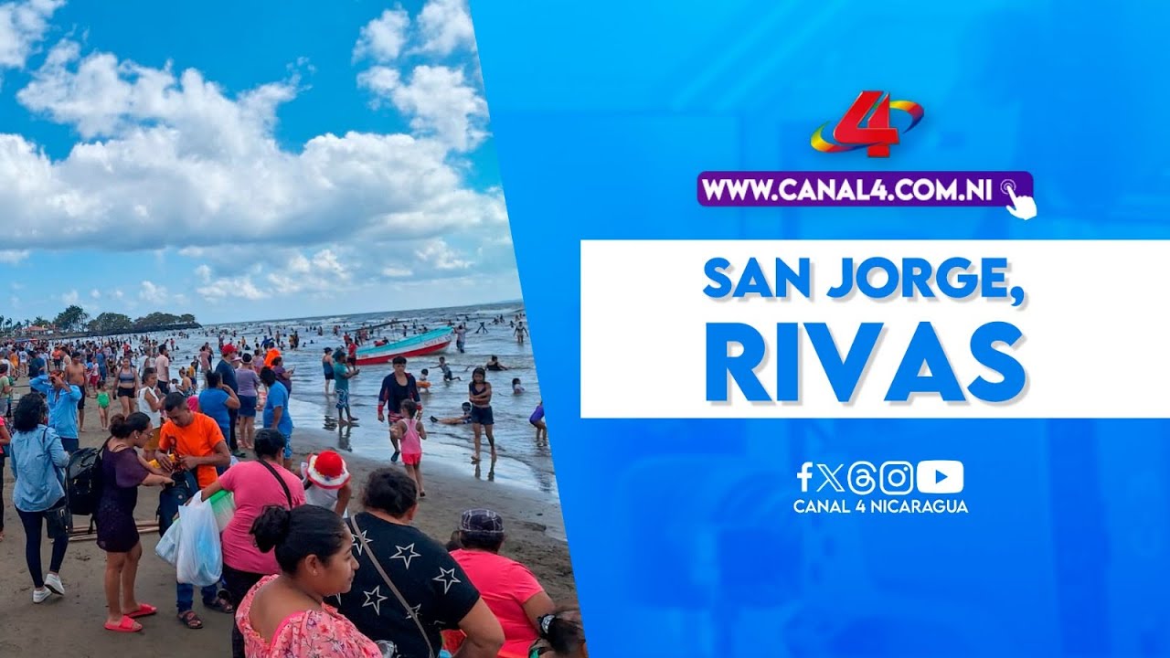 Familias culminan sus vacaciones en playa San Jorge, Rivas