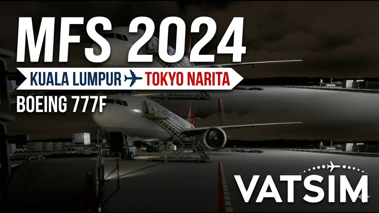 Kuala Lumpur ✈︎ Tokyo ✈︎Turkish Cargo  Boeing 777F \Vatsim ✈︎ Startup Takeoff