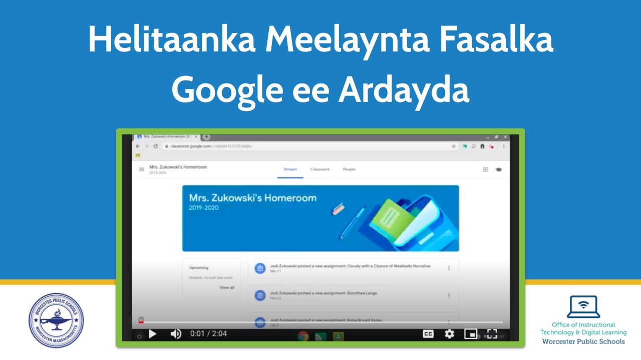 (Somali) Helitaanka Meelaynta Fasalka Google ee Ardayda