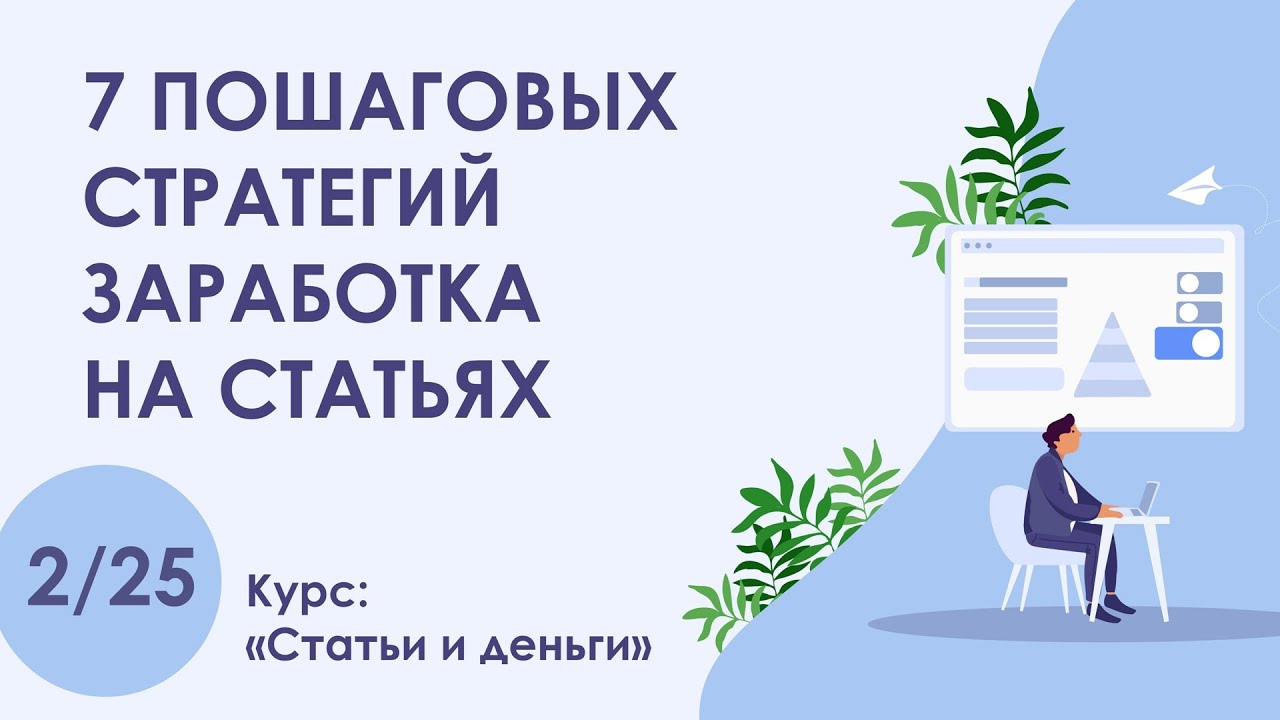 Урок 2. 7 пошаговых стратегий заработка на статьях | Курс 