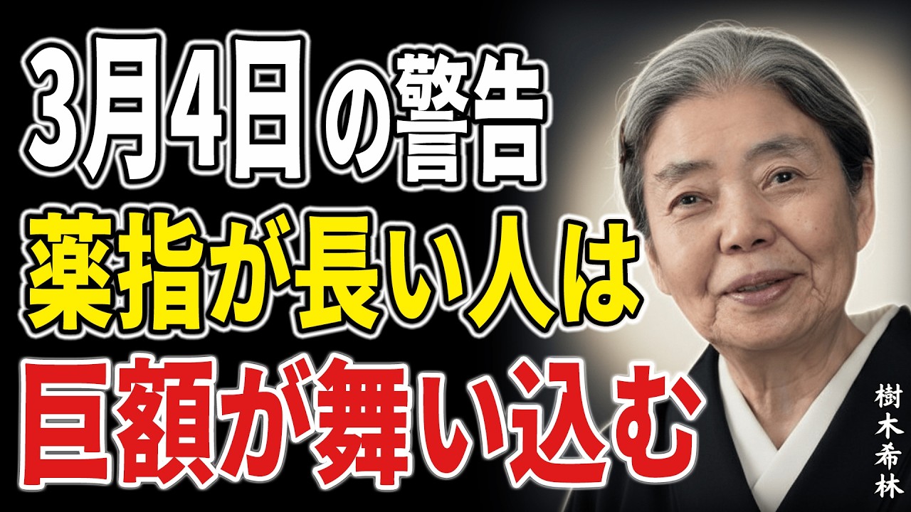 【樹木希林】明日3月4日、薬指が長い人にだけ起こる「恐ろしいほどの金運逆転」のサイン