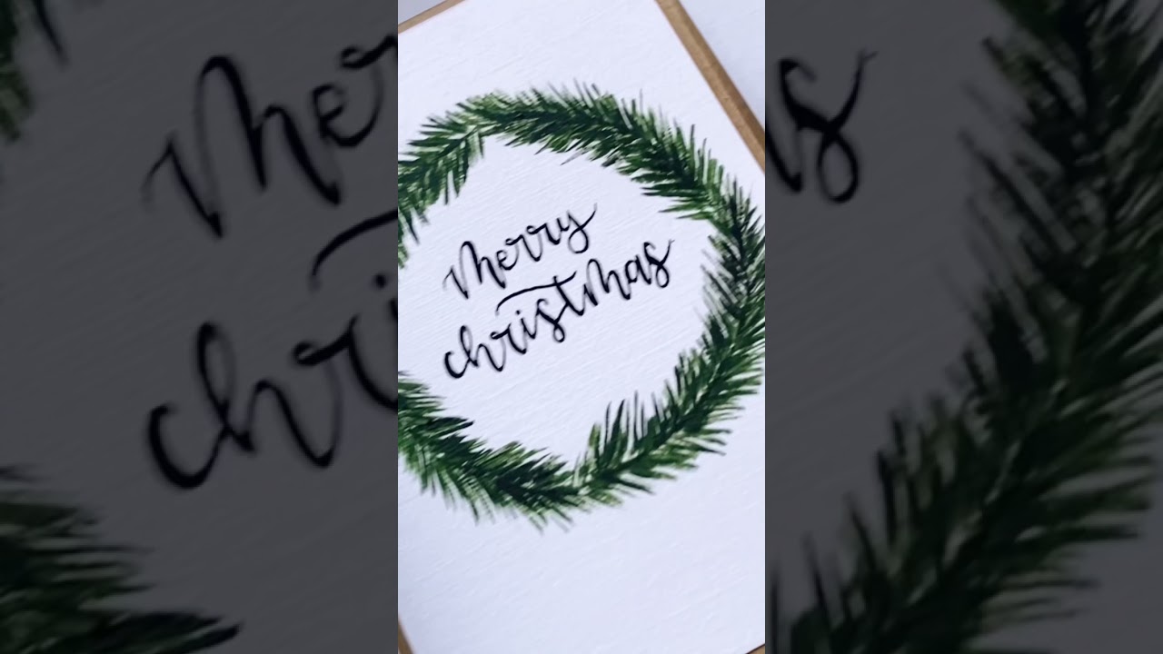 3 Easy Hand painted Holiday Cards | Evergreen Christmas Cards