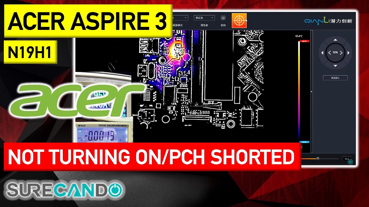 Acer Aspire 3 N19h1 No Power, Not Turning On Repair Attempt Shorted CPU/PCH L8= Richtek RAM Power