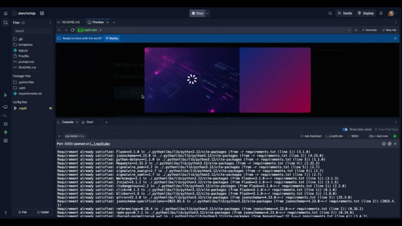 Quickstart: SignalWire AI Agent Weather Bot Demo