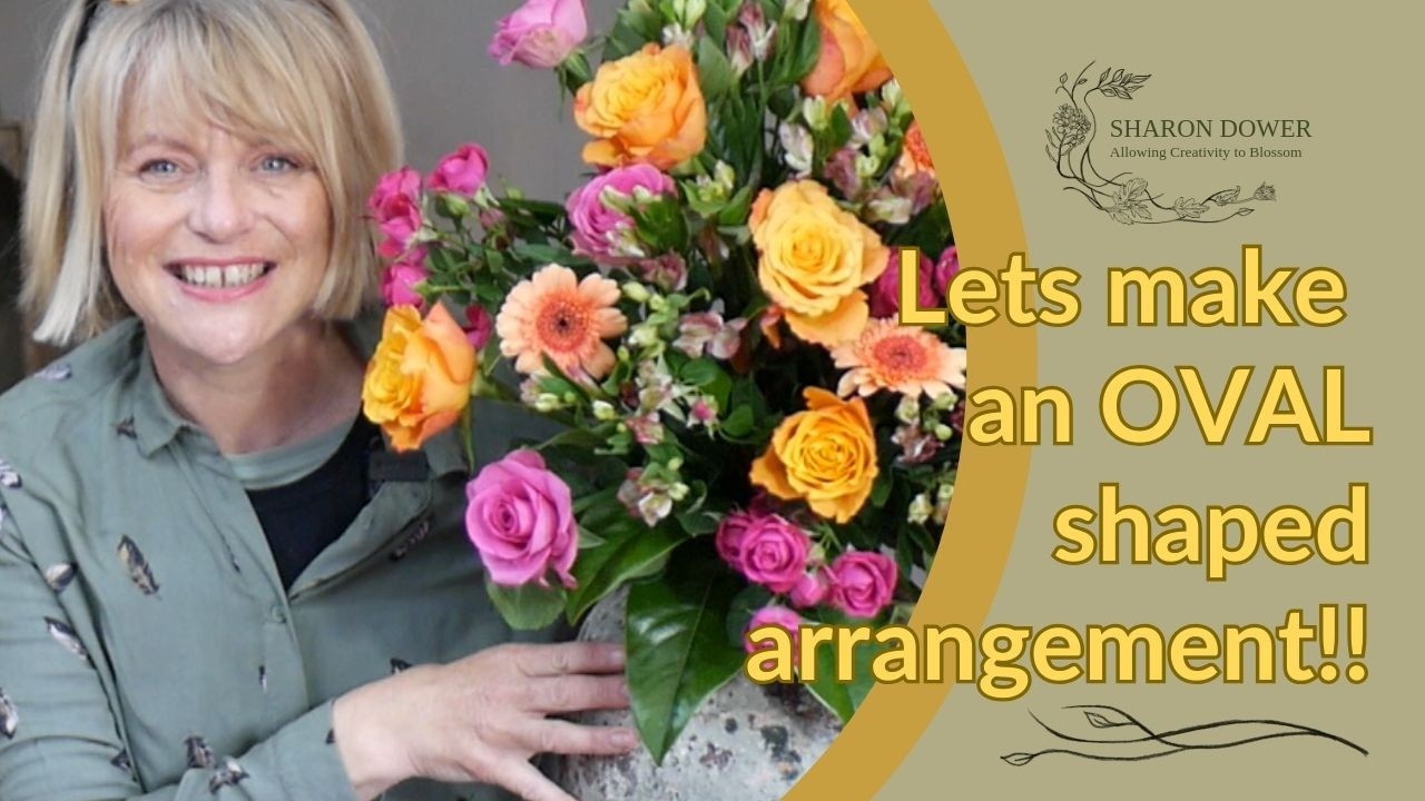 How to make an Oval Vertical  Flower Arrangement