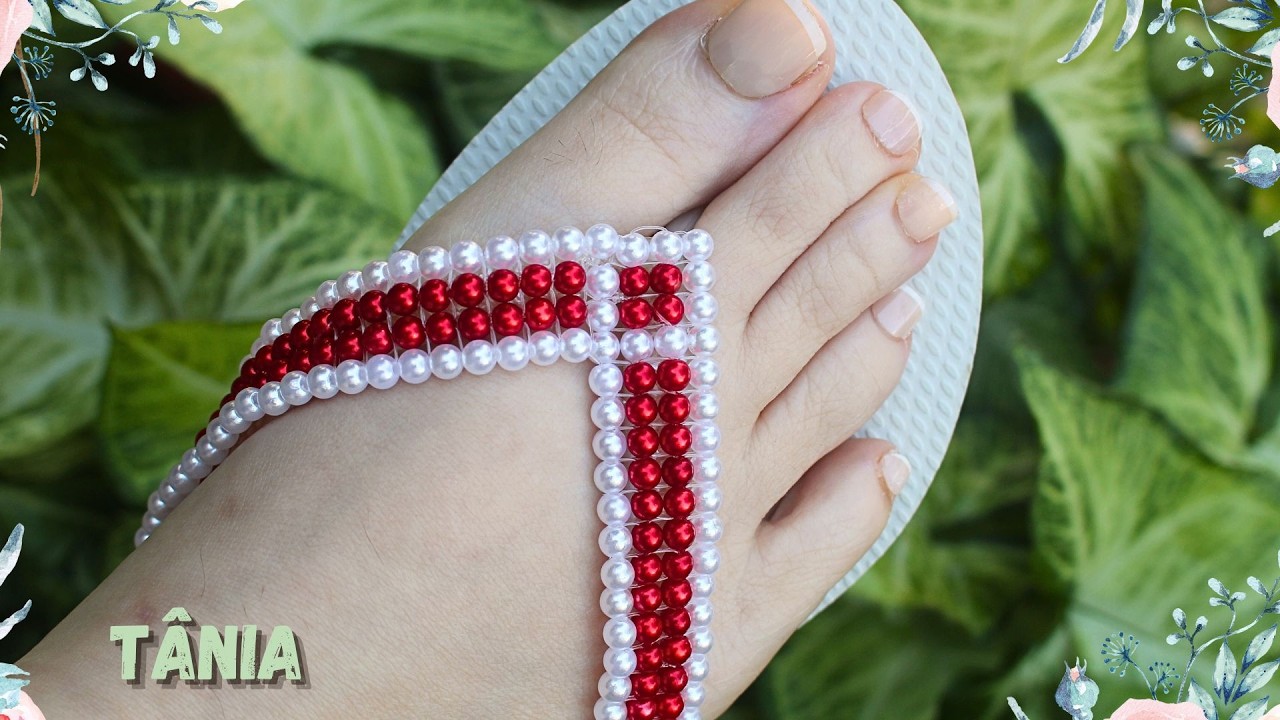 Chinelo decorado: Manta de pérolas nível intermediário(Chinelo bordado)