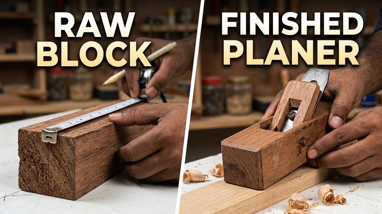 लकड़ी का छोटा रंदा कैसे बनाएं ⚒️how to make a wooden planer#woodworkingtools