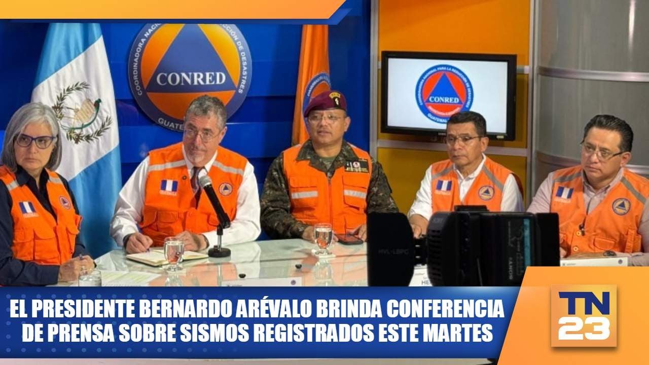 Presidente Bernardo Arévalo brinda conferencia de prensa sobre sismos registrados este martes