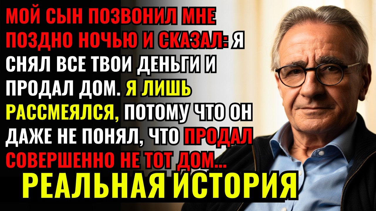 Cын забрал у меня все, продал дом и выгнал на улицу. Я лишь улыбнулся... он продал совсем не тот дом